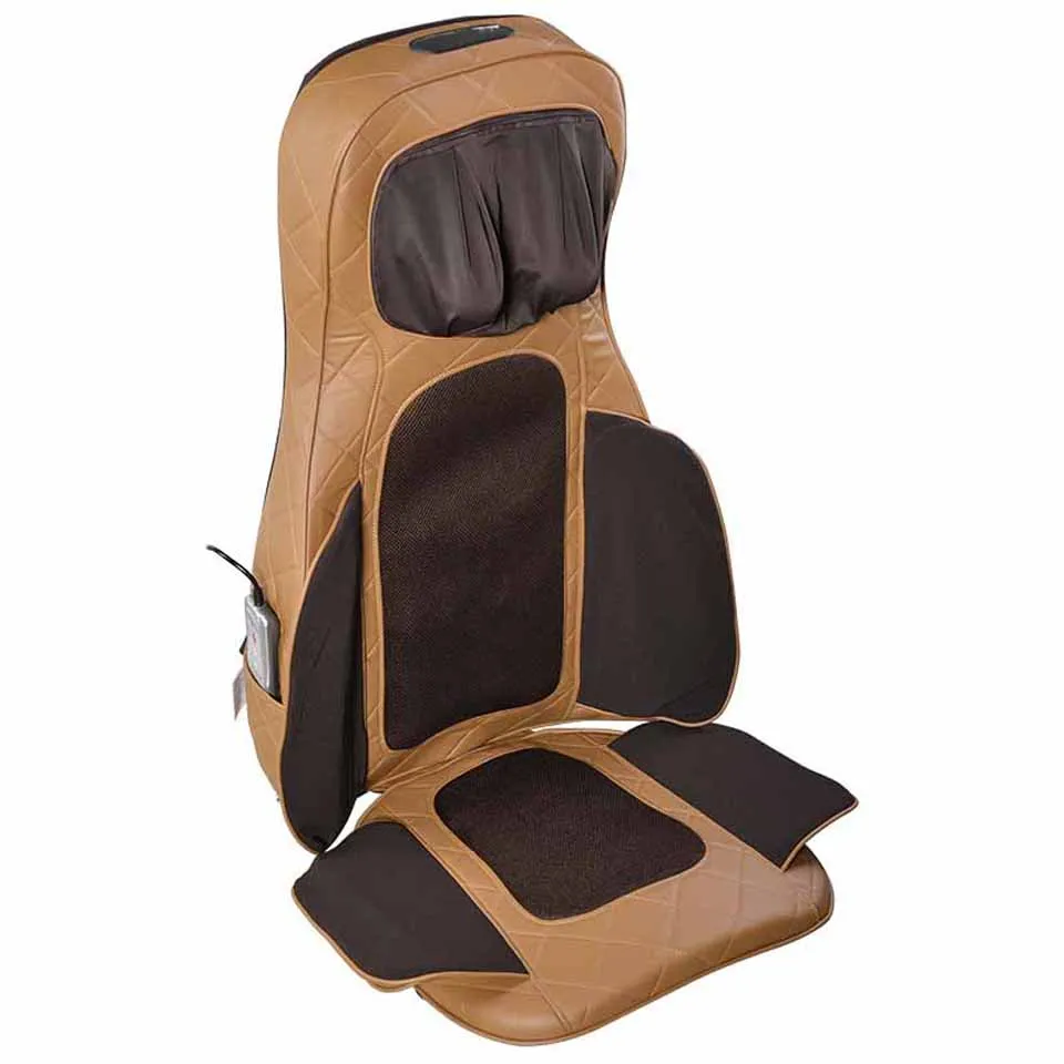 New Kneading Relax Shiatsu Infrared Roller Heating Full Back Body Vibration Massage Chair Cushion for Home Car Use