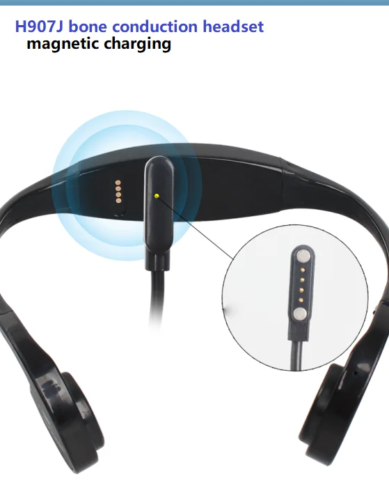 H907J Model IP68 Waterproof Swimming Training Earphone Headsets Wireless Bone Conduction Headphone