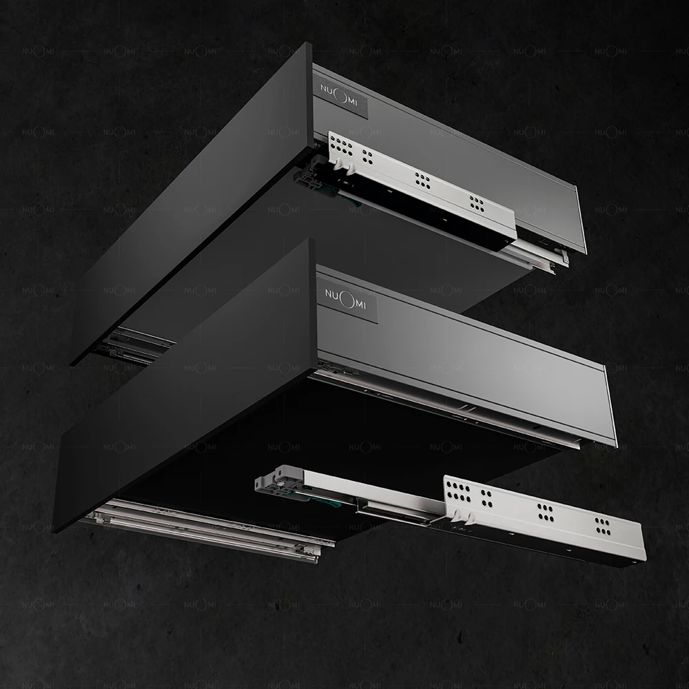 NUOMI Furniture Hardware Slim Fashionable Design Simple Series Drawer Box For Cabinet Bordeaux Red