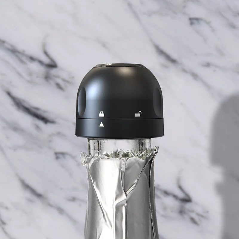 Custom Logo Sparkling Wine Bottle Stopper Sealer Mini Champagne Bottle Stopper in Gift Box Packing
