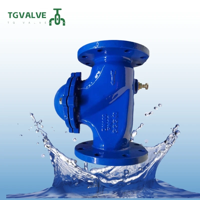 DIN-F6 Rubber Ball Check Valve Cast Iron One-way Non Return Type Valve