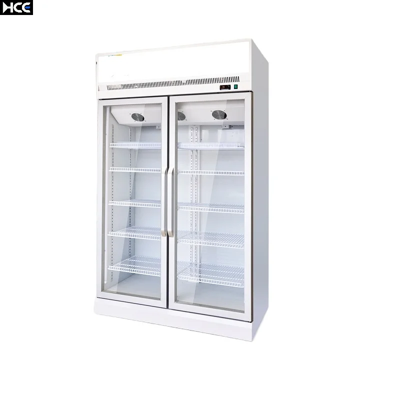 Commercial freezers for ice-cream glass door chiller freezer vertical deep freezer