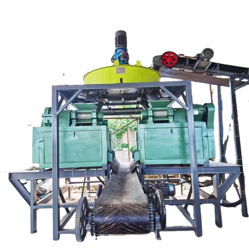 Bentonite Cat Litter Production Line Granules Double Roller Granulator Making Machine