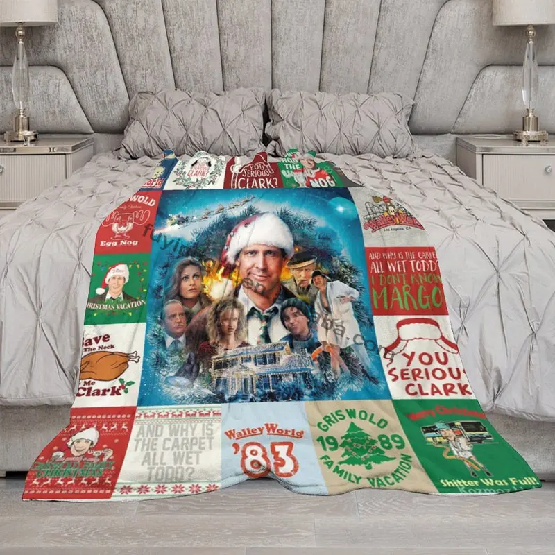 Wholesale Winter Warm Christmas Movie Watching Blanket Custom Cartoon Character Super Fluffy Soft Throw Blankets
