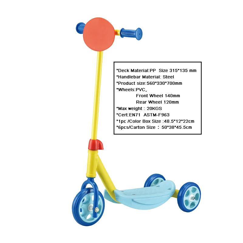 China Yongkang Kids Scooter 3 Wheel Children Environmental Friendly Latest Baby Kick Push Go Scooter for Kids