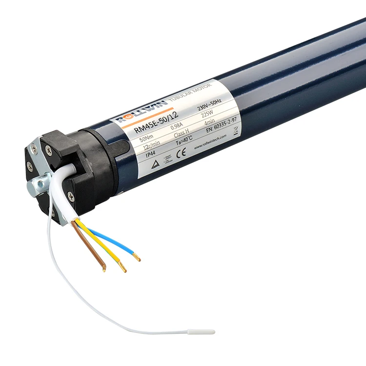 Low Price 45Mm 50Nm  Electronic Tubular Motor With Receiver Built In Roller Shutter Motor