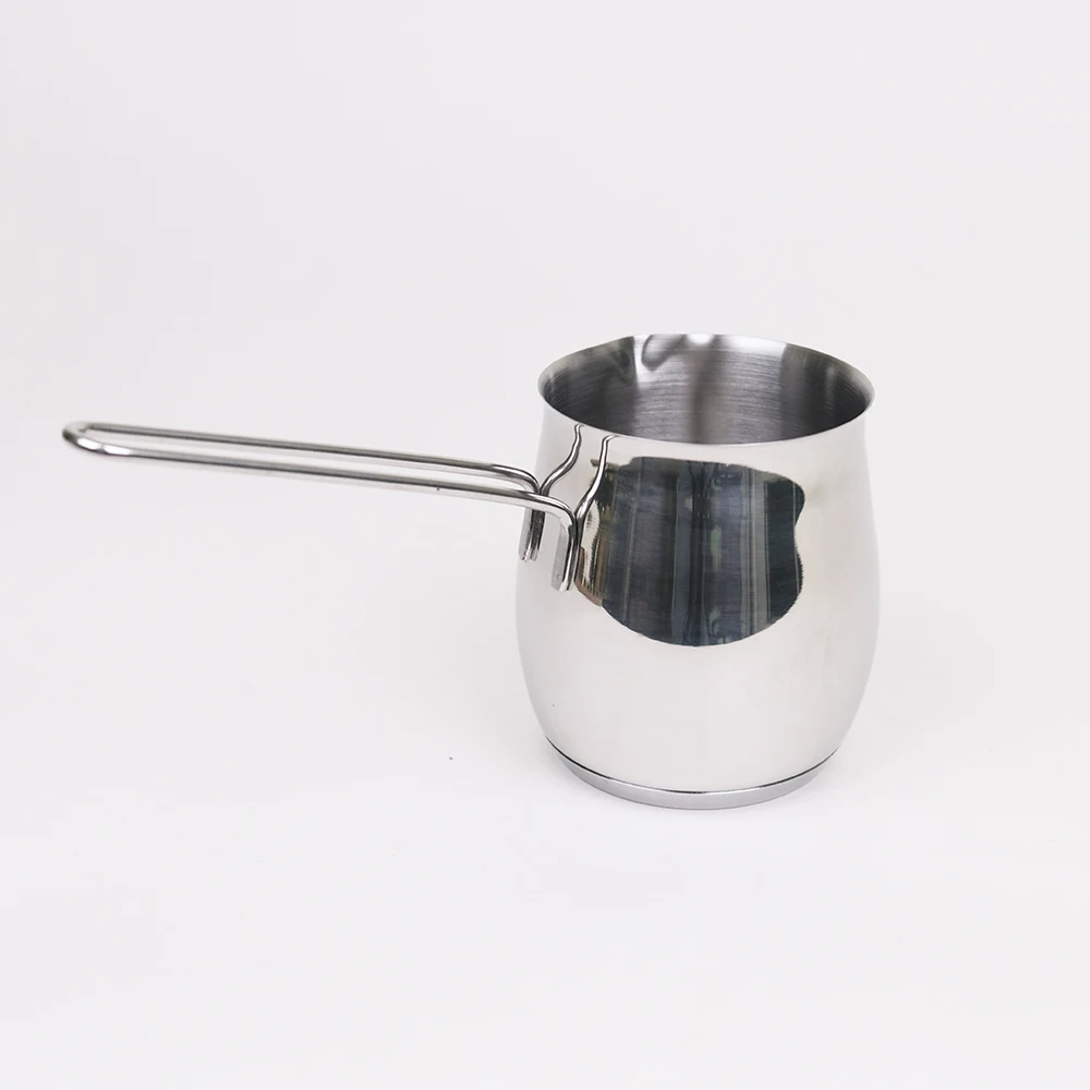 Turkish Coffee Maker Butter Warmer Mini Stainless Steel Greek Coffee Heating Melting Milk Pot With Capsule Bottom