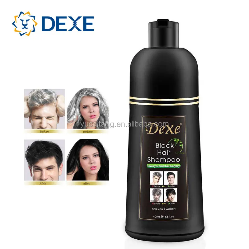 wholesale manufacturer new brand best herbal care hair 500ml permanent ammonia free fast black herbal hair dye color shampoo