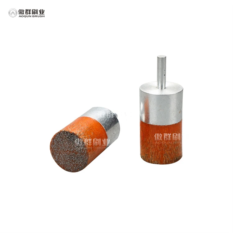 OEM Leather Brush Marble Abrasive Polishing Tools With Black Silicon Wires Apply To Polishing Head