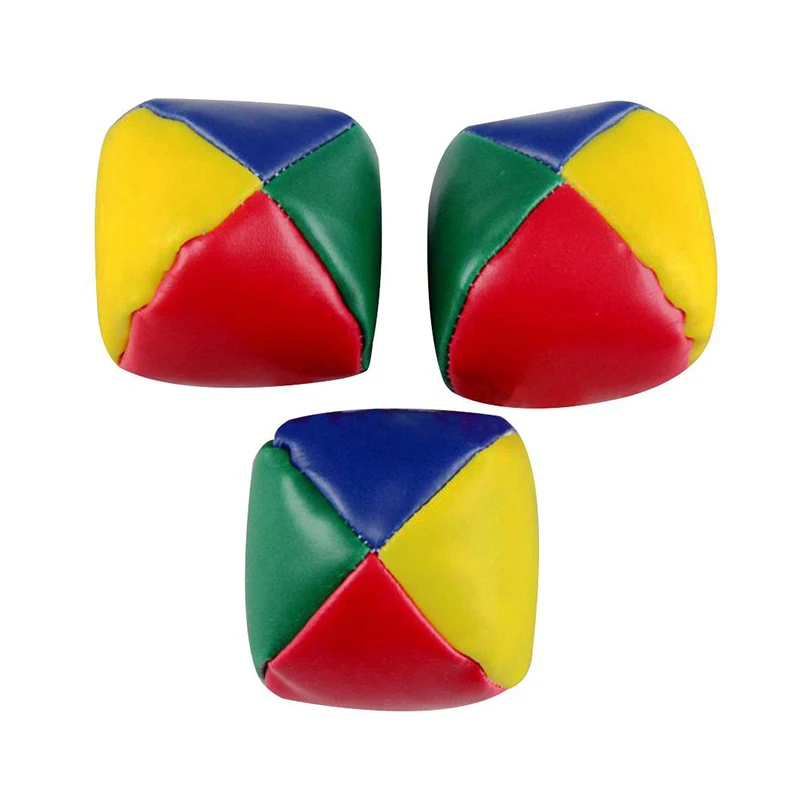 CHL Hot Selling Promotional 2 panels 4 panels 6 panels Customized Logo Printing Color Leather Juggling Balls Toy Set