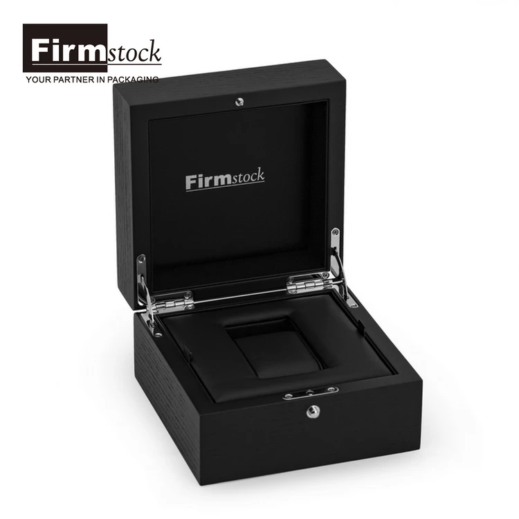 luxury custom logo popular wooden watch mens packaging case PU leather storage gift design watch box