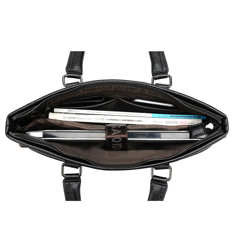 Wholesale custom laptop messenger bag genuine leather handbag men luxury hard attache briefcases