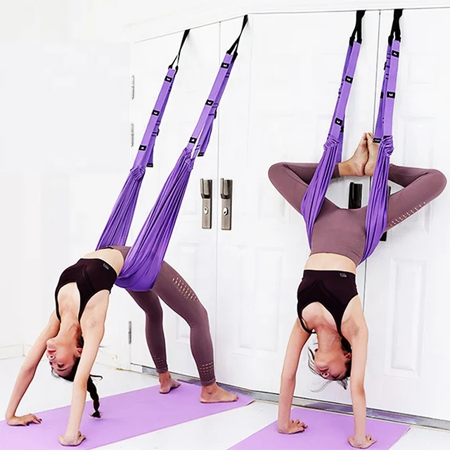 Adjustable Aerial Anti Gravity Handstand strap Hanging Trainer Stretch Belts Yoga Swing Hammock