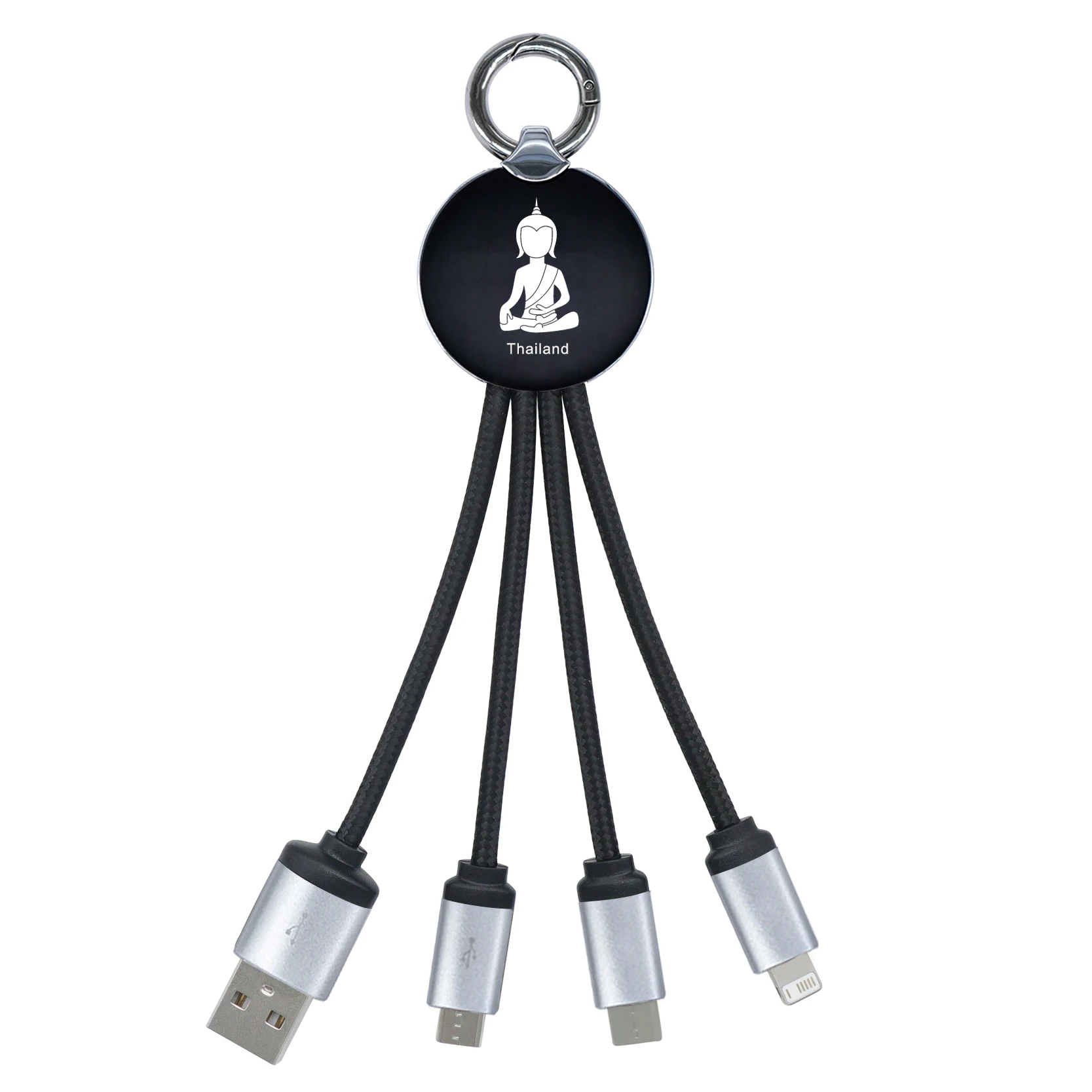 Wholesale Nylon Braided Mobile Phone Fast Charging 3 In 1 Usb Data Cable