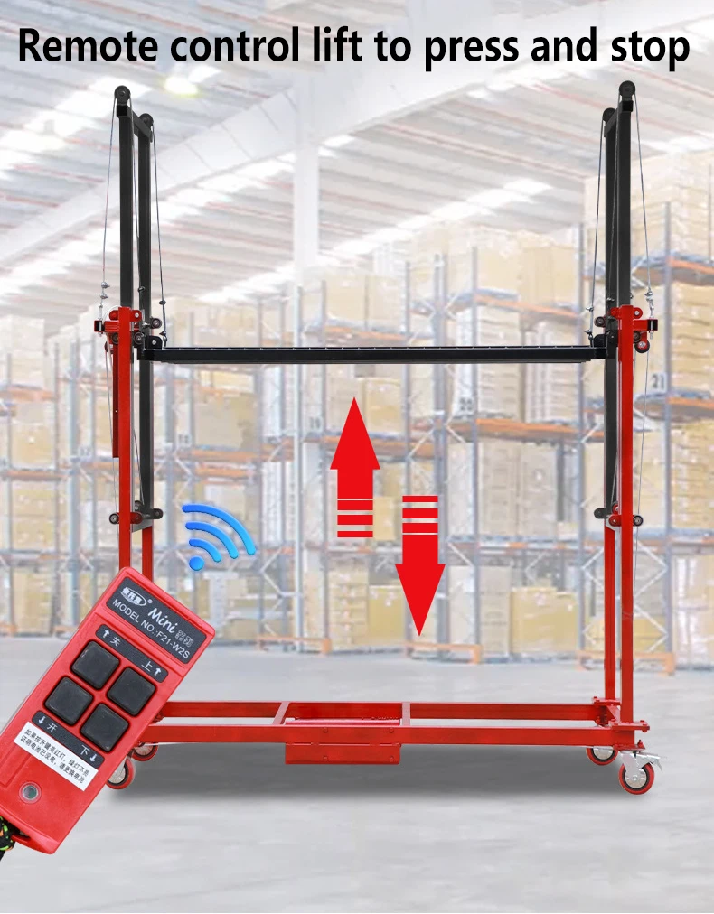 2-8M 500KG Remoto Control Electric Lifting Ladder Scaffolding Mobile Telescopic Folding Platform