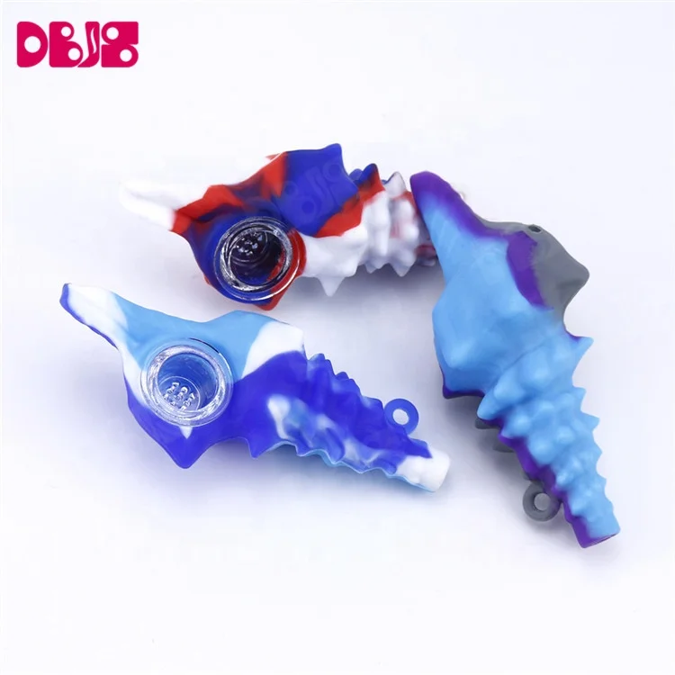 
Wholesale Custom Portable Glass Bowl Conch Silicone Pipes Weed Accessories Crack Tobacco Smoking Pipes for Sale 