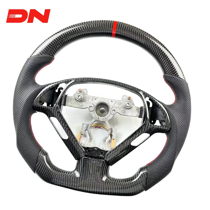 Custom Upgrade Carbon Fiber Sports Style Perforated Leather Steering Wheel Infiniti G37 G35 G37S Q60 G25 Racing M3 M4 M5 X6
