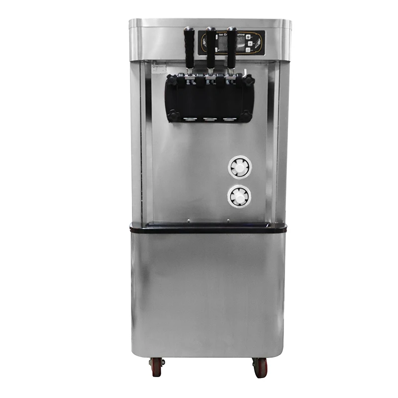 
1900W Frozen Soft 110V/220V Commercial Ice Cream Machine 3 Flavor 5.28Gal/H Yogurt Maker Perfect for Coffee Shop or Family Party 