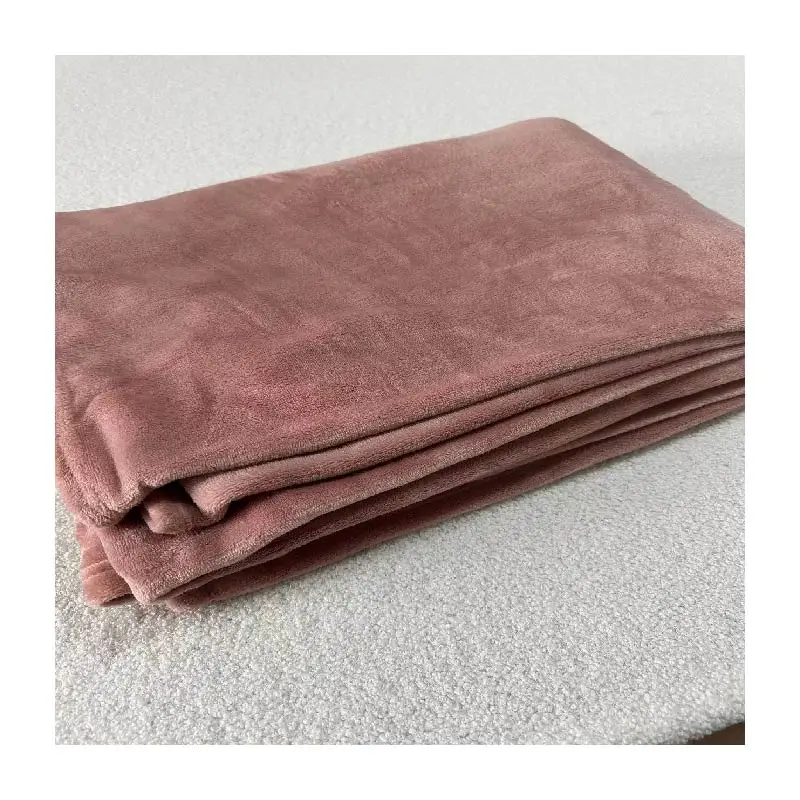 pink color double sides soft flannel fleece coral fleece blankets