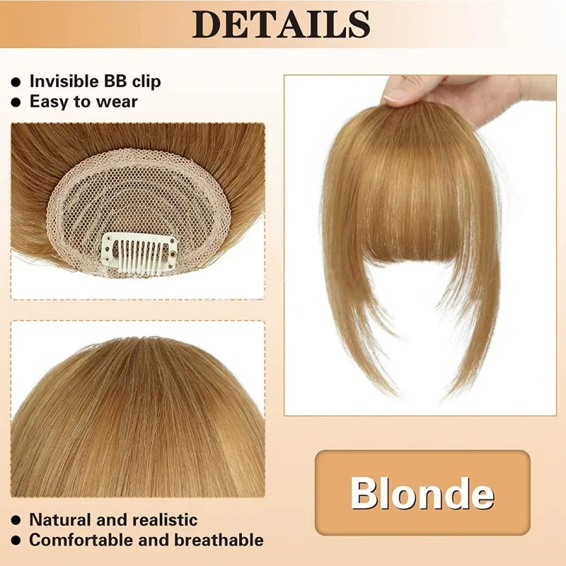 100% Real Human Bang Hair Piece Clip In Hair Extension Bang Women Natural Air Bangs Thick Clip
