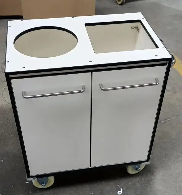 Medical Hospital medical cabinet HPL compress laminated Hospital Bench With Sink Hospital Clinic Disposal Treatment Cabinet