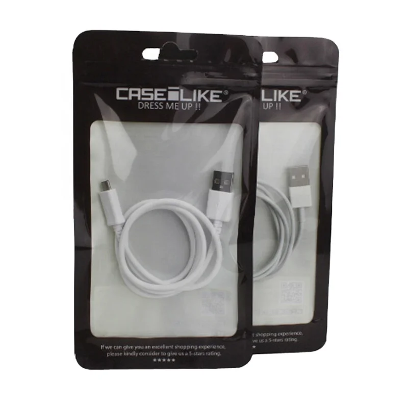 Custom Printed Laminated mylar plastic Mobile Phone bags Accessory earphone Bags With Hole