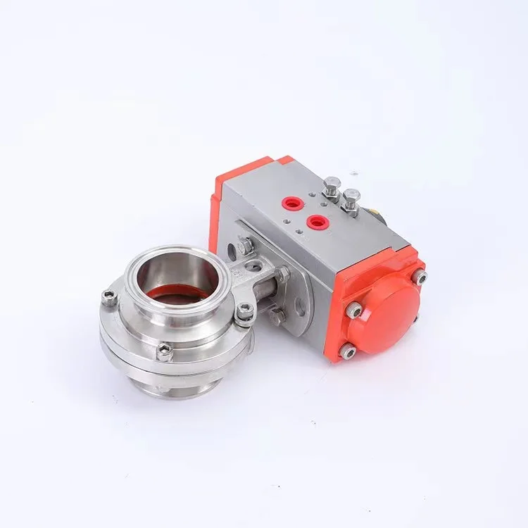 Pneumatic sanitary butterfly valve D681X-16P