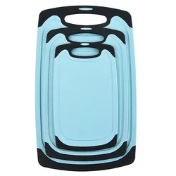 3 Pack Plastic Cutting Board BPA Free Professional Household Cheese Kitchen Bamboo Plastic Fiber chopping Cutting Board 2021