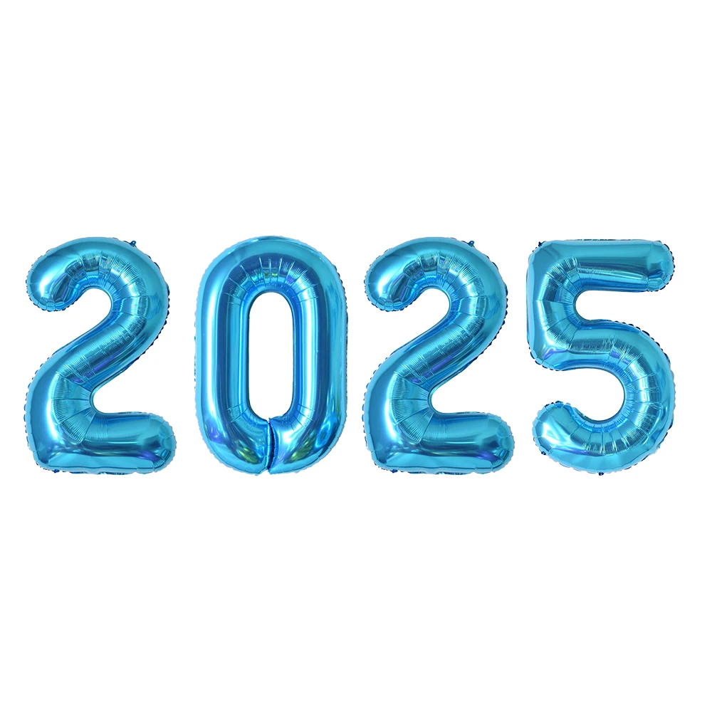 40-дюймовый воздушный шар с номером 2025 для вечеринки, украшенный алюминиевой пленкой, индивидуальная упаковка, воздушный шар из майлара
