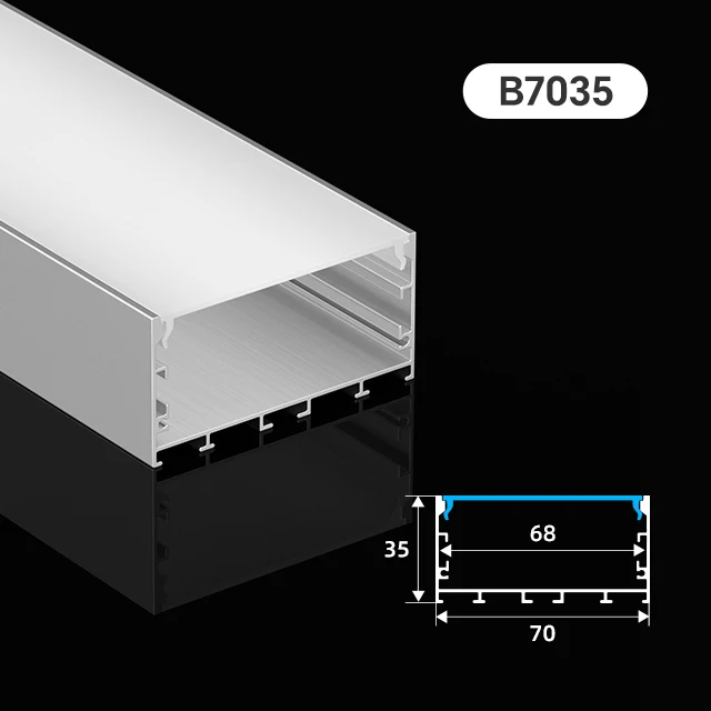 B70 Factory price connectable slim led linear light aluminum profile customized black color led channel for led strip light