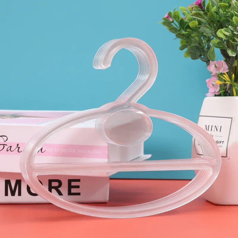 Bestiform Custom Transparent  plastic round big circle silk scarf hanger towel hook supermarket display hanger for towel