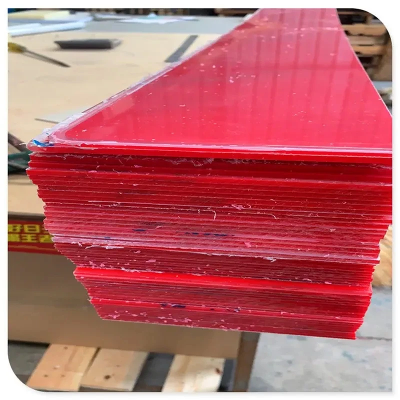 Plastic Engineering Manufacturer Nylon sheet processing red  nylon sheet engraving large quantity and good price