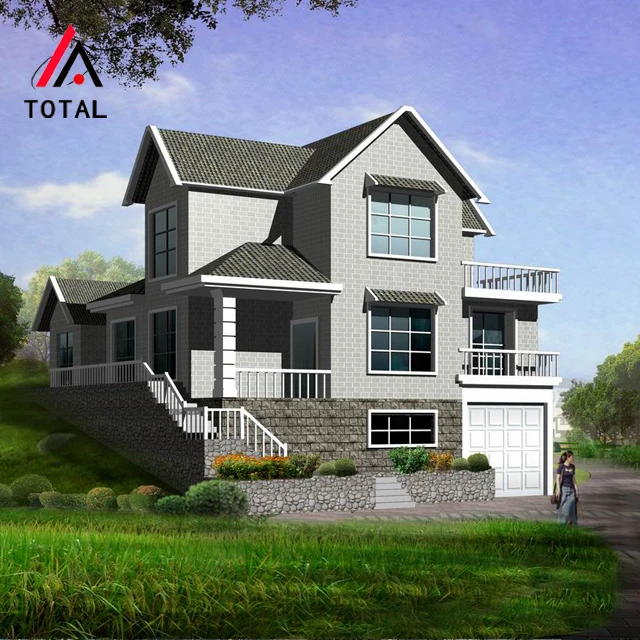 prefab duplex house modern light gauge steel structure villa prefab house for canada