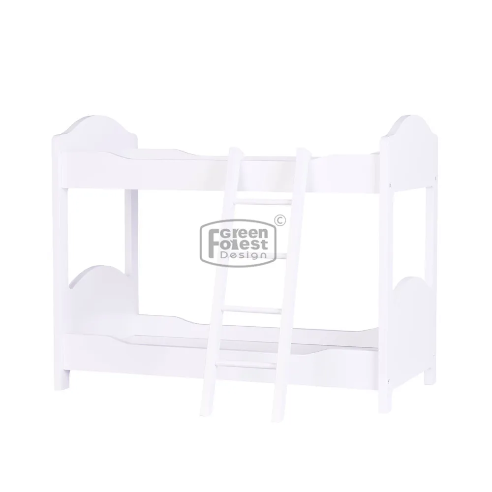 Дети вид игрушечная кроватка для американская кукла девочка, кукла двухъярусные кровати с лестницей дял 18-дюймовой куклы мебель (постельные принадлежности не входит в комплект)