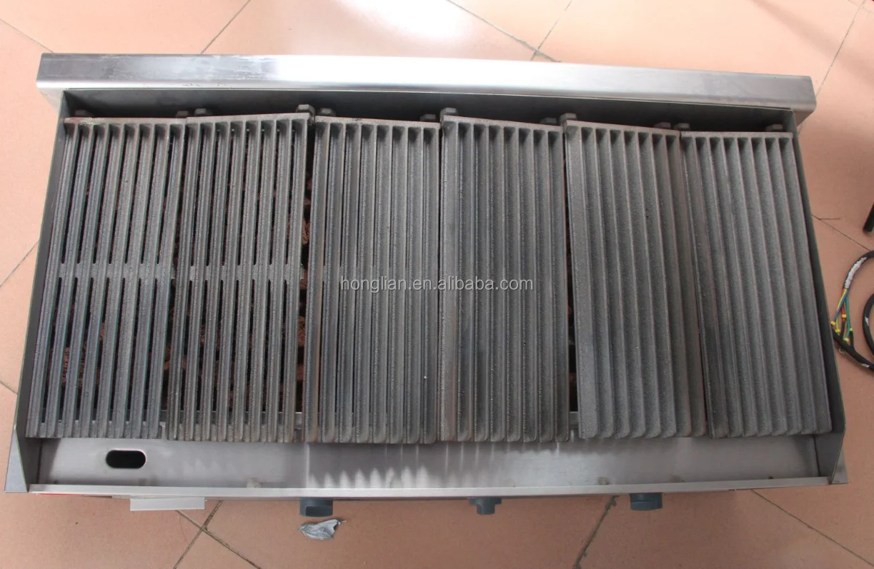 High quality electric gas lava rock grill machine for sale