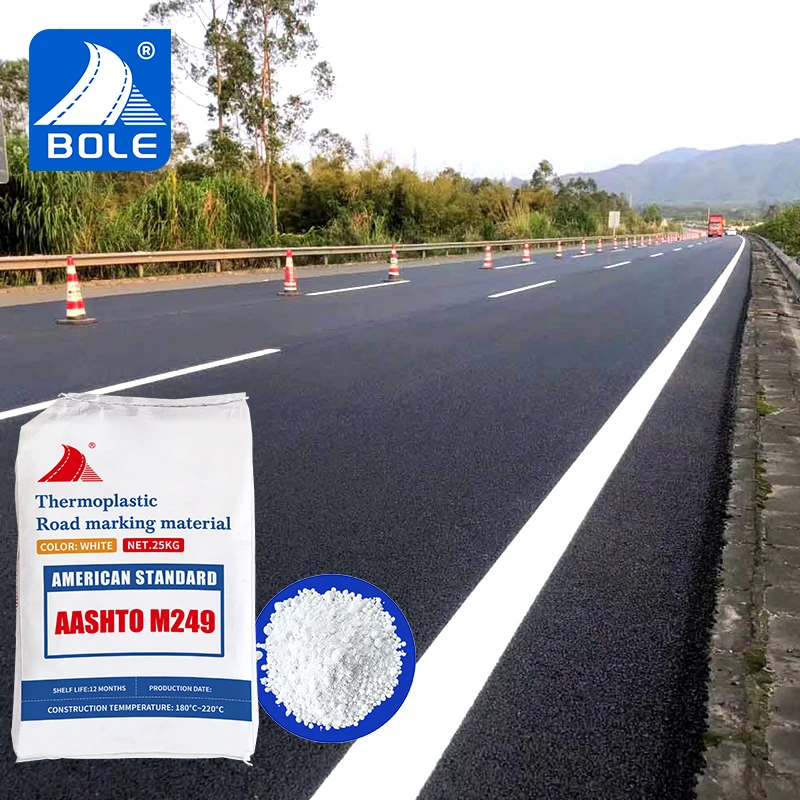 Strong reflective thermoplastic road marking paint hot melt highway pavement road sign traffic line reflect mark coating paint