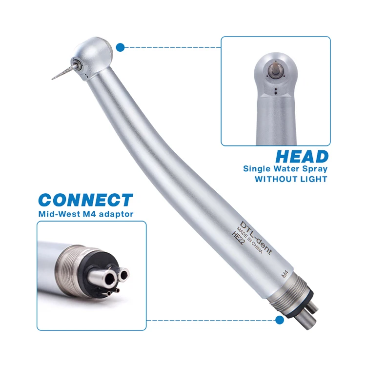 Dental Products Dental Handpiece Single Water Spray High Speed 2/4 Hole Push Button Air Turbine Handpiece Dental Surgery Handpie