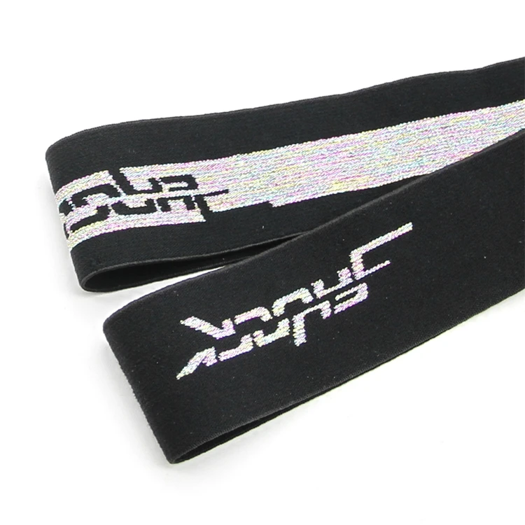 Recycled Elastic Band Soft Recycled Polyamide Webbing 38mm 50mm Elastic Webbing Belt Jacquard Elastic Band With Logo