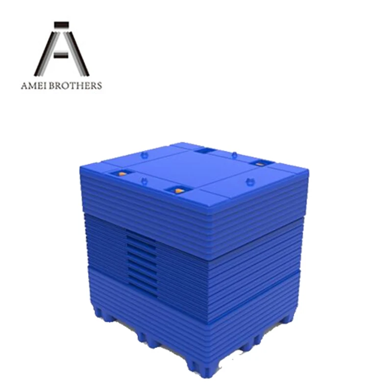 
Transport packaging stackable collapsible heavy duty PP material large foldable plastic pallet box container 