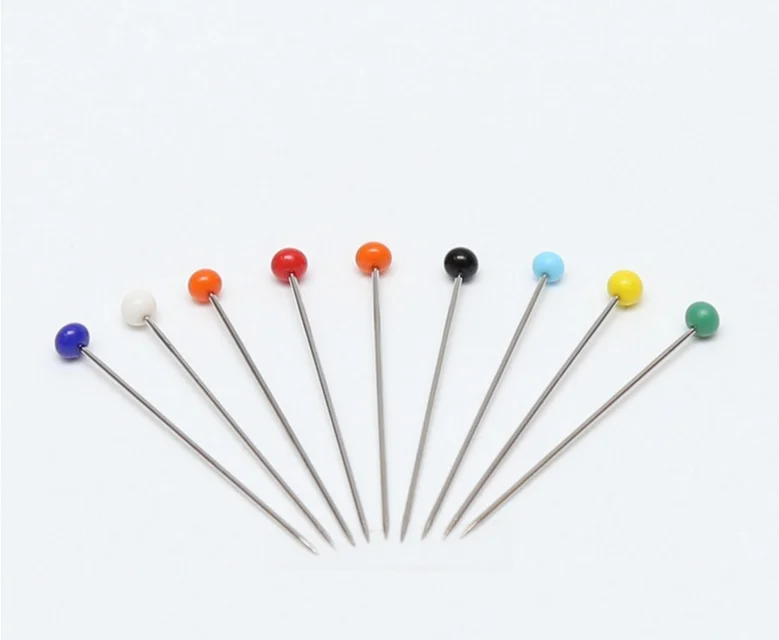 38mm glass head pin in plastic storage 100pcs