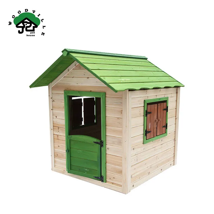 Safety 1182*1380*1325mm Chinese Fir Wood Backyard Wooden Indoor Playhouse Kids