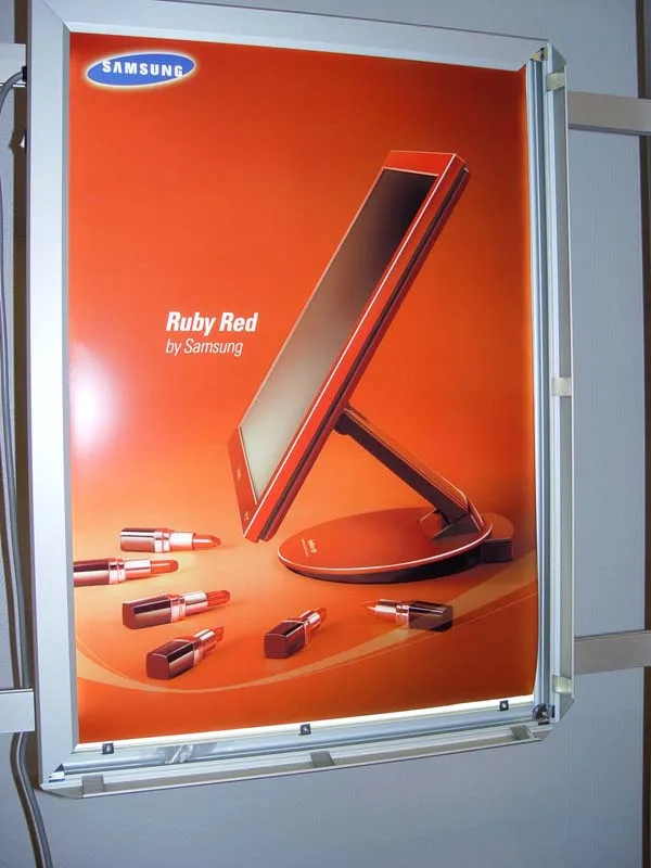 Home Theater Wall Mounted Slim Acrylic LED illuminated Movie Poster Frame Advertising Lightbox for Cinema