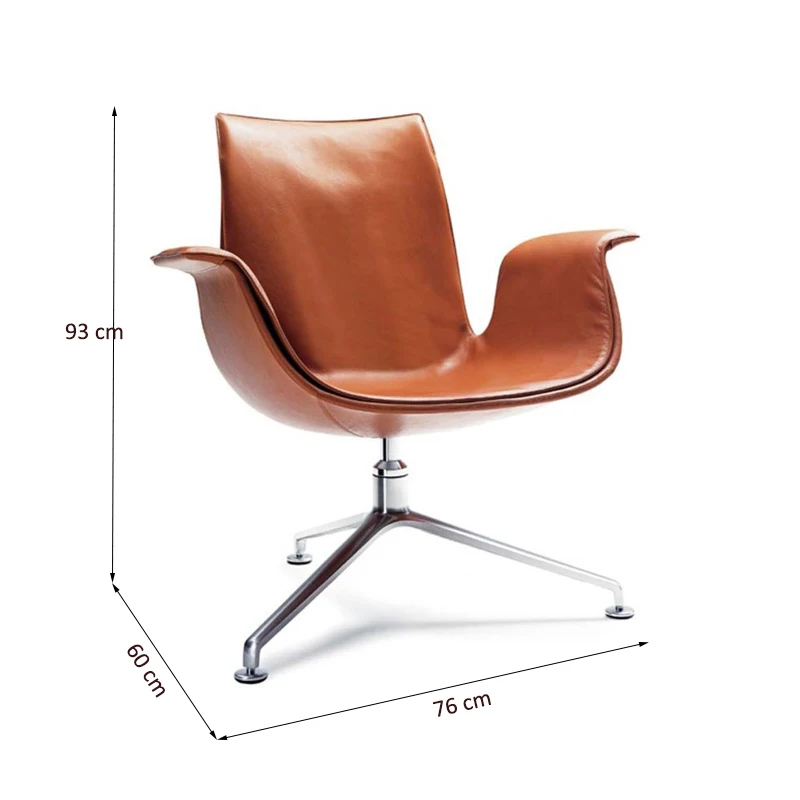 Factory Direct Best Quality Modern Minimalist Single Seat Leather Leisure Chair with Backrest and Armrest for Home Office Chairs