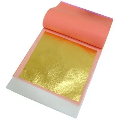 factory price of 24K Edible gold Leaf sheet 98% genuine gold leaves for skin care skin care material facial mask