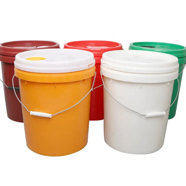 Wholesale  Plastic Bucket Printing Logo 20l with Lid for Food Packing