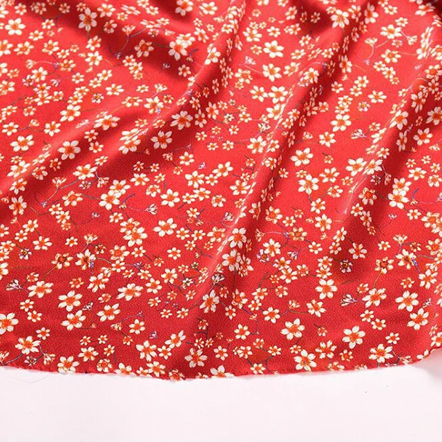 NO MOQ custom digital printed 16mm satin silk fabric for lady clothes