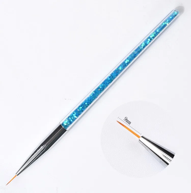 2022 new style Sequins Nail Art Brush 7/9/11 mm Drawing Painting Carving Pen Manicure Tools  Acrylic Liner UV Gel Decorations
