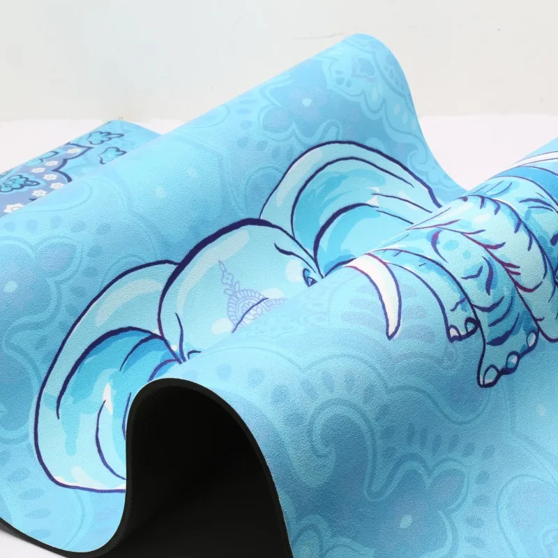 Eco Friendly OEM Brand TPE Rubber Suede Microfiber Material for Yoga Mats Printed Yoga Mat