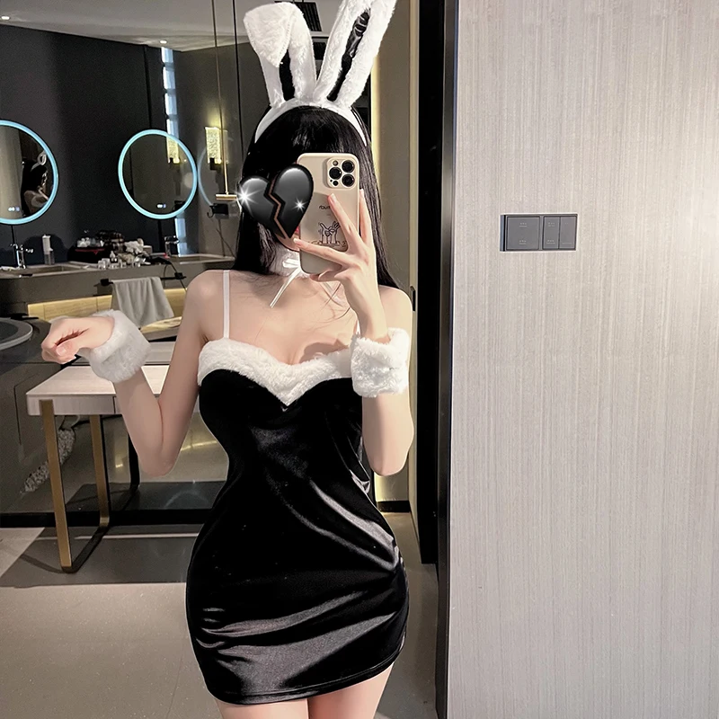 Black Bunny Sexy Cosplay Lingerie Set 2022 Underwear