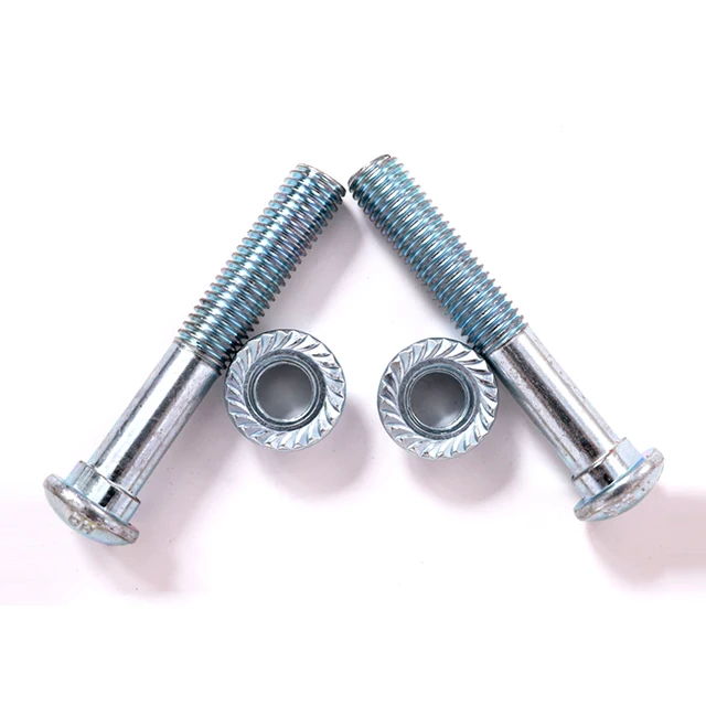 High strength grade 8.8 black galvanized track splint bolt and nuts HDG round head oval neck bolts for grooved pipe fittings